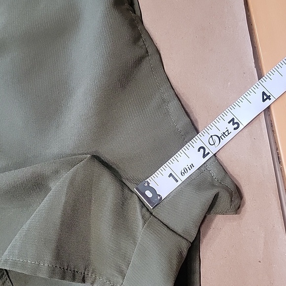 Bebop Size S Olive / Army Green Woven High Neck Romper Tie Waist, Exc. Used Cond - Picture 11 of 15